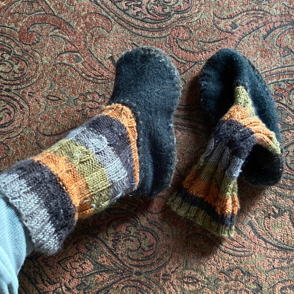 Kids booties slippers amazing up cycled wool leather hand made Etsy NEW toddler